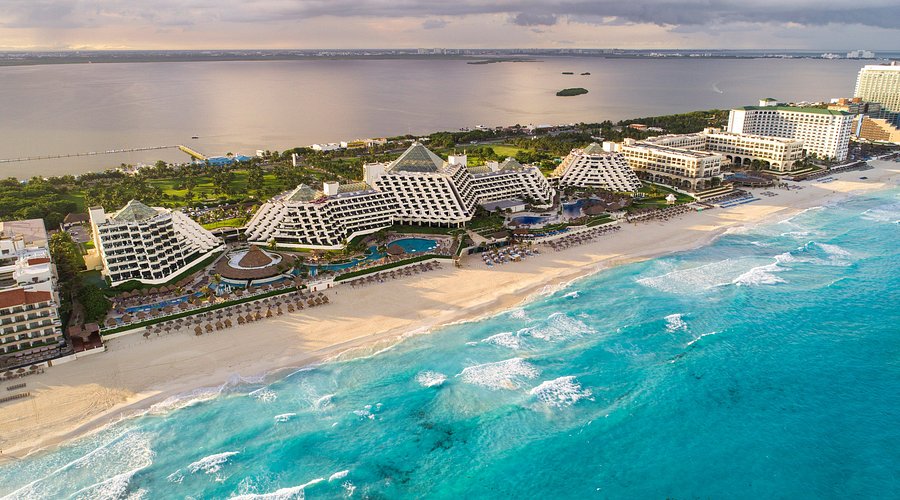 Paradisus Cancun all-inclusive beachfront resort with pyramid-style architecture and ocean views in Cancun.